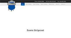 Desktop Screenshot of evanscoatings.com